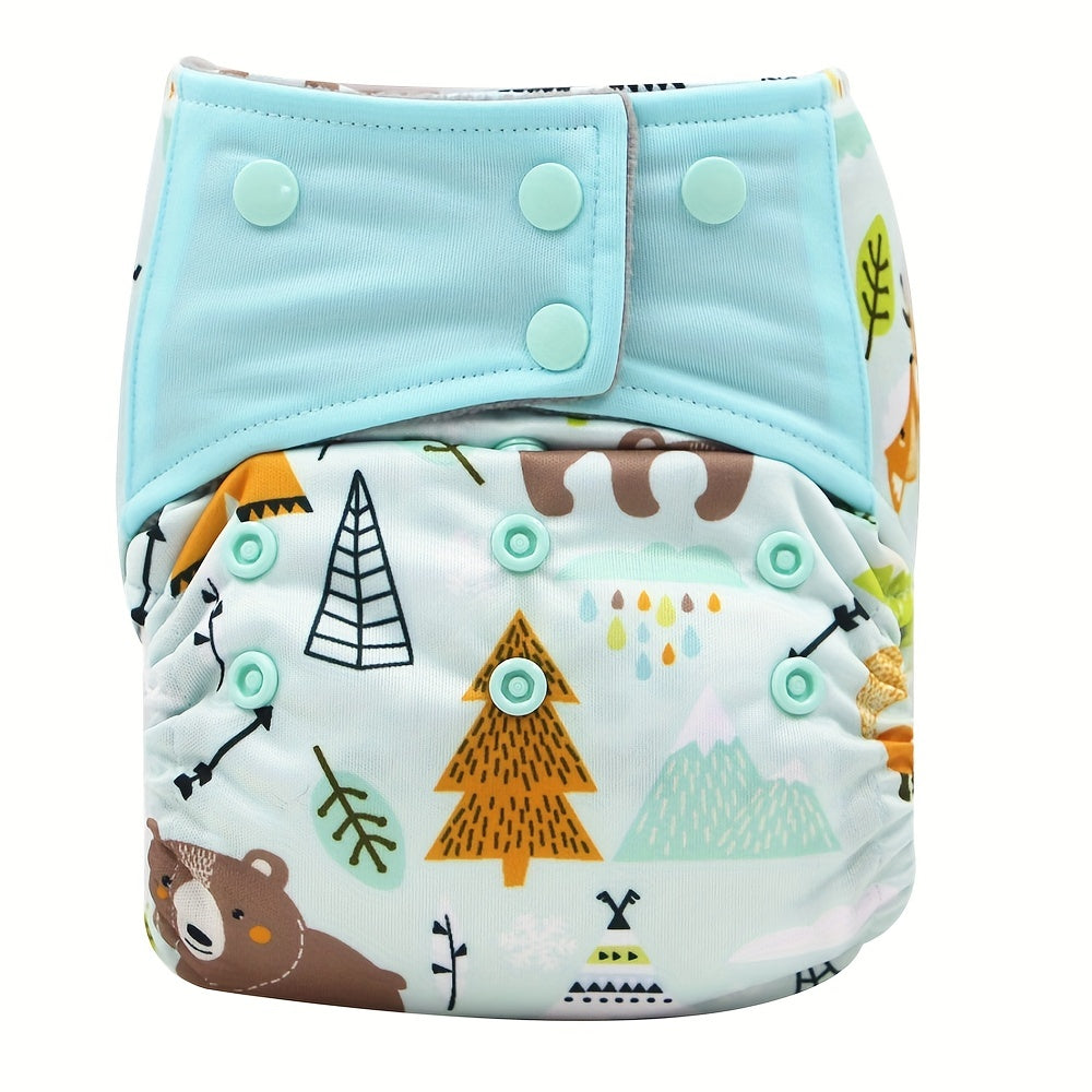 3pcs Eco-Friendly Baby Cloth Diapers Set – Reusable, Adjustable & Washable (Fits 3–15kg / 6.6–33.1lb)