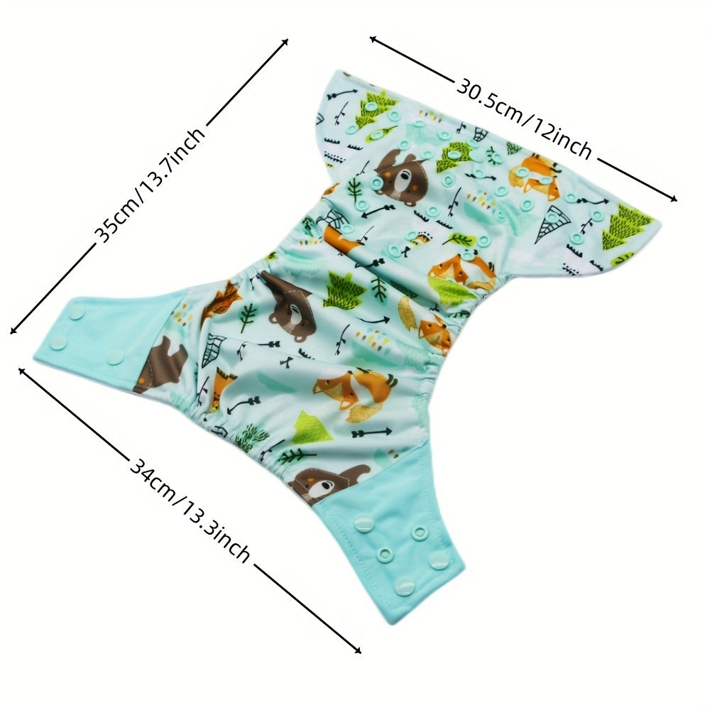 3pcs Eco-Friendly Baby Cloth Diapers Set – Reusable, Adjustable & Washable (Fits 3–15kg / 6.6–33.1lb)