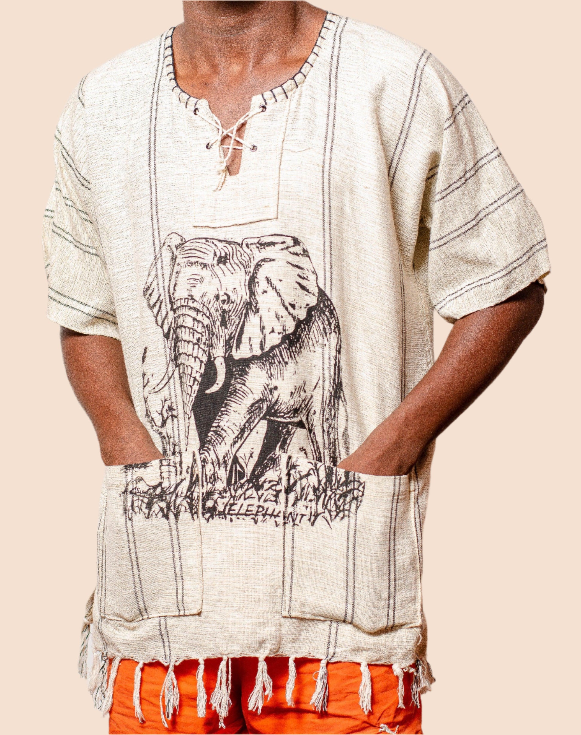 AN ORIGINAL HEMP AFRICAN PRINTED SHIRT - PRODUCT PARADISE STORE
