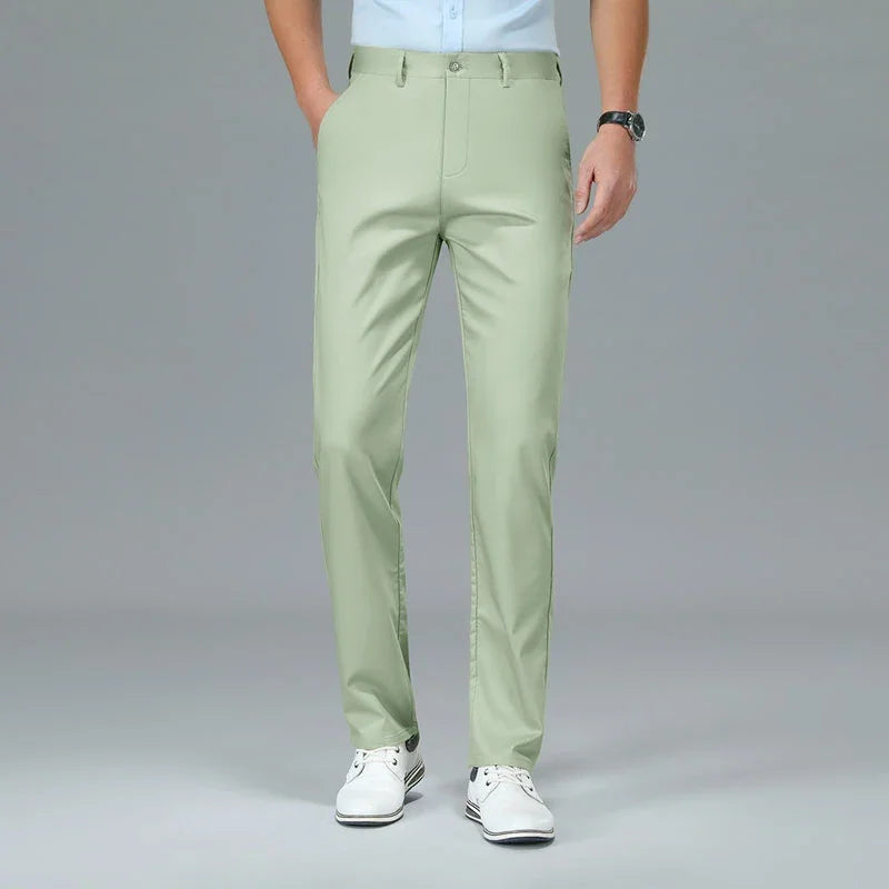 EcoSmart Bamboo Fiber Men's Luxury Straight Pants – Breathable Formal Trousers