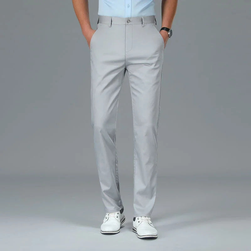 EcoSmart Bamboo Fiber Men's Luxury Straight Pants – Breathable Formal Trousers